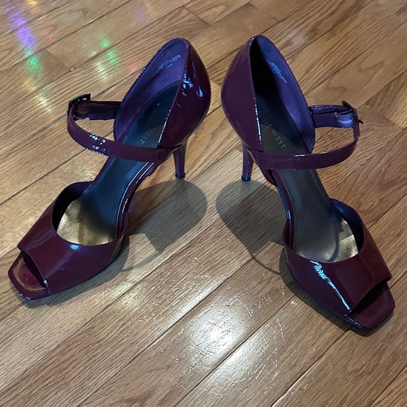 Nine West Shoes - Nine West Dark Red Strappy Heels